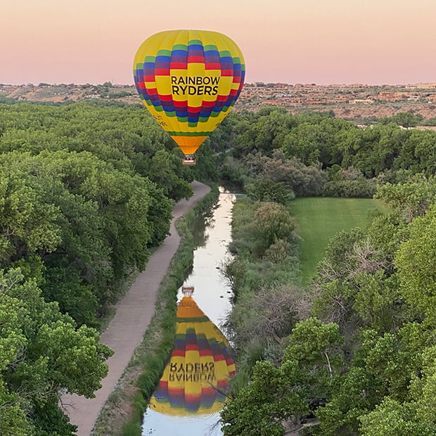 private sunset balloon ride